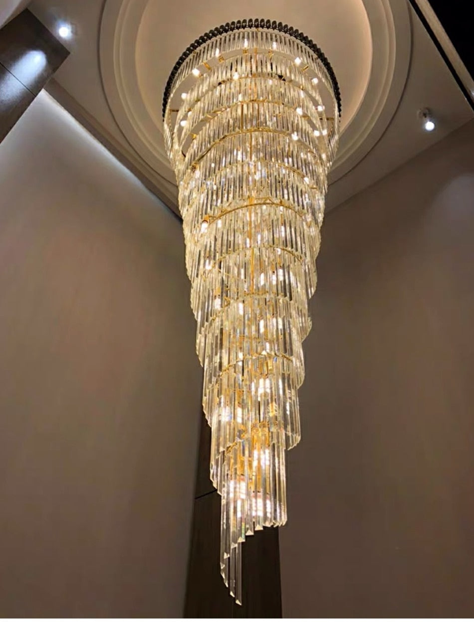 Ylk Ashton Black Spiral Chandelier