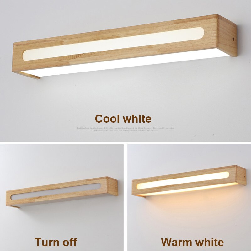 BAN Modern LED Nordic Mirror light wood Acrylic sconces