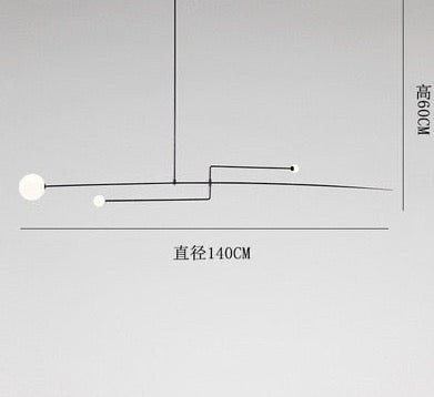 Torborg Minimalist Bedroom Bedside Led Chandelier Light