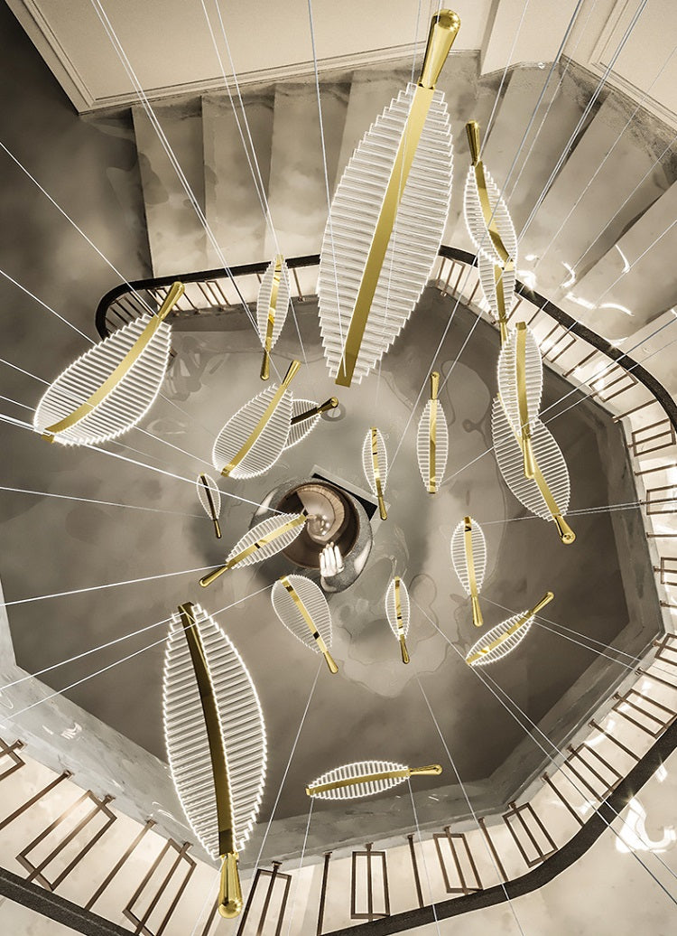 Ylk Feather Design LED Chandelier