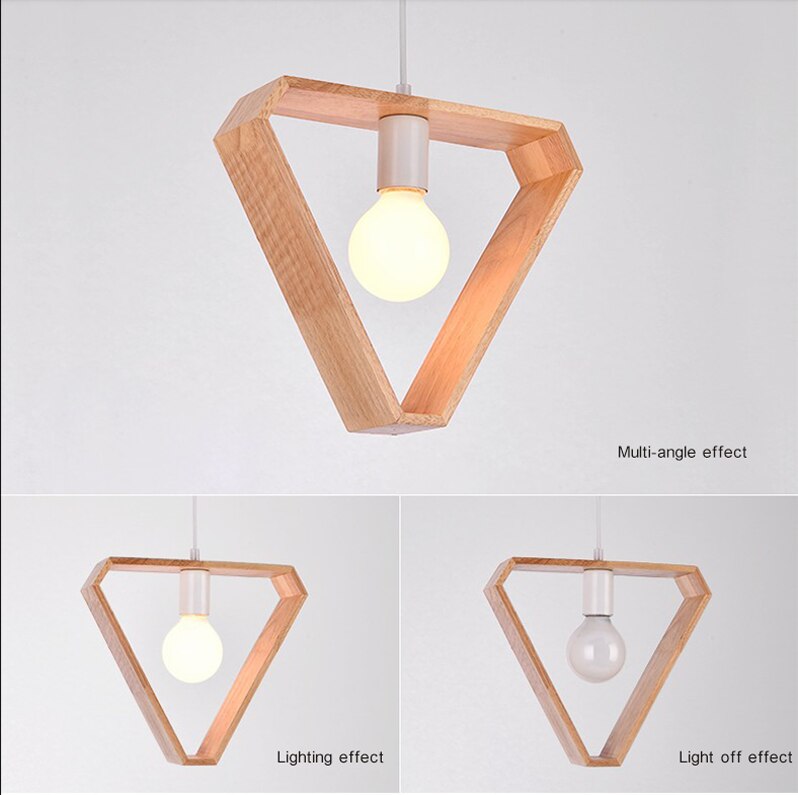 LYF 3-styles Nordic Pendant Creative Wooden Light