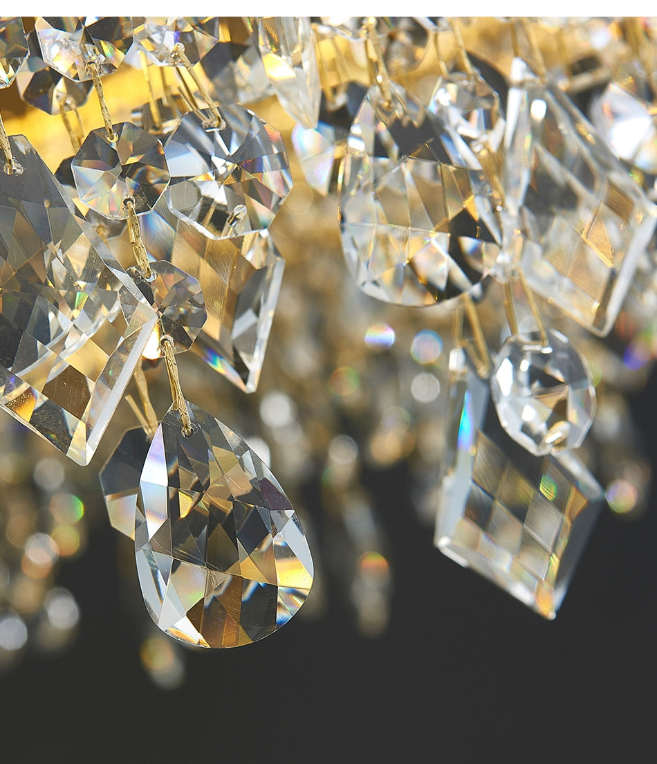 Ylk Cielo Gold Crystal Pendant Lamp