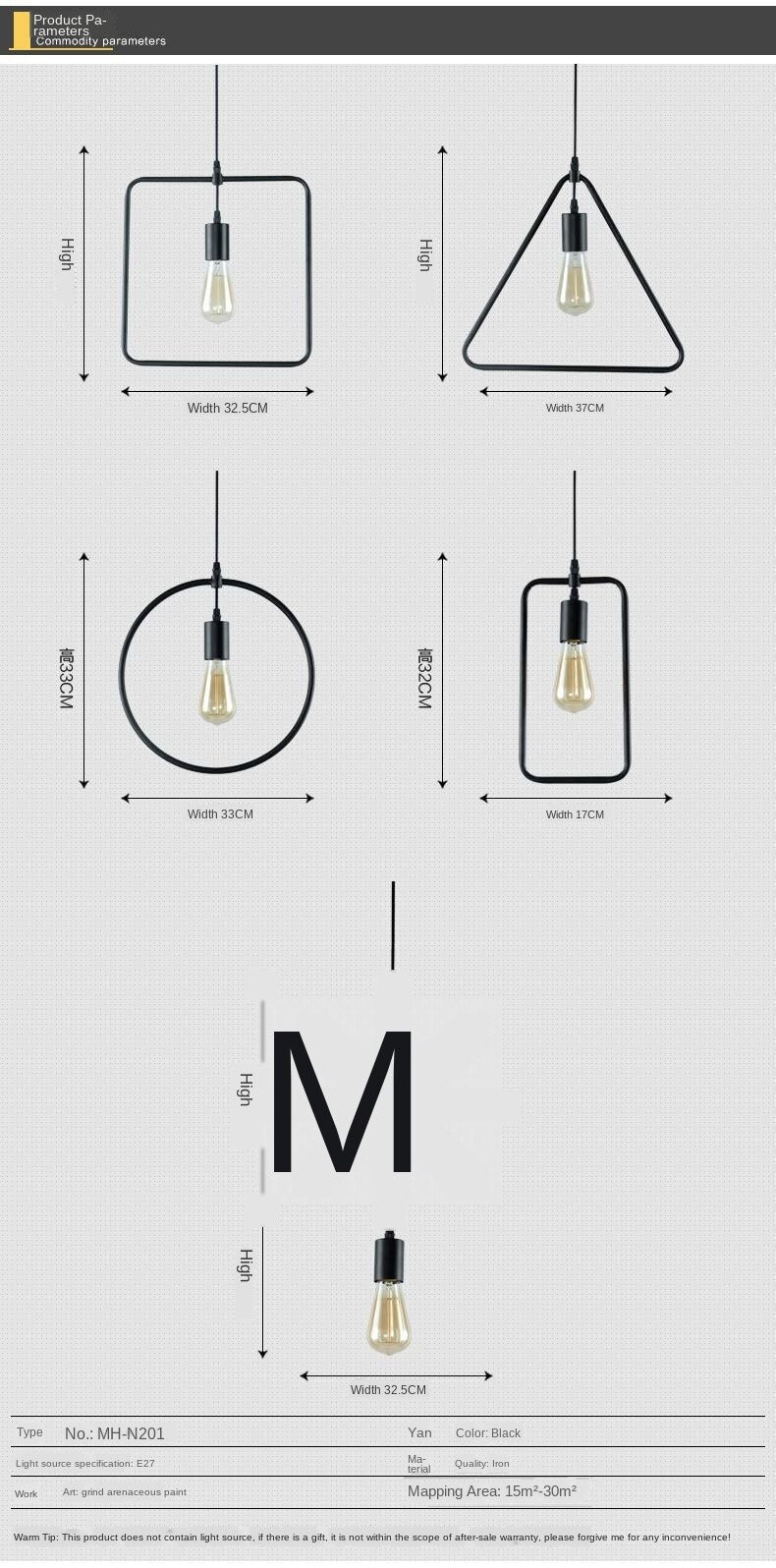 LYF Retro Pendant Lamps Loft Industrial Iron  E27 Base