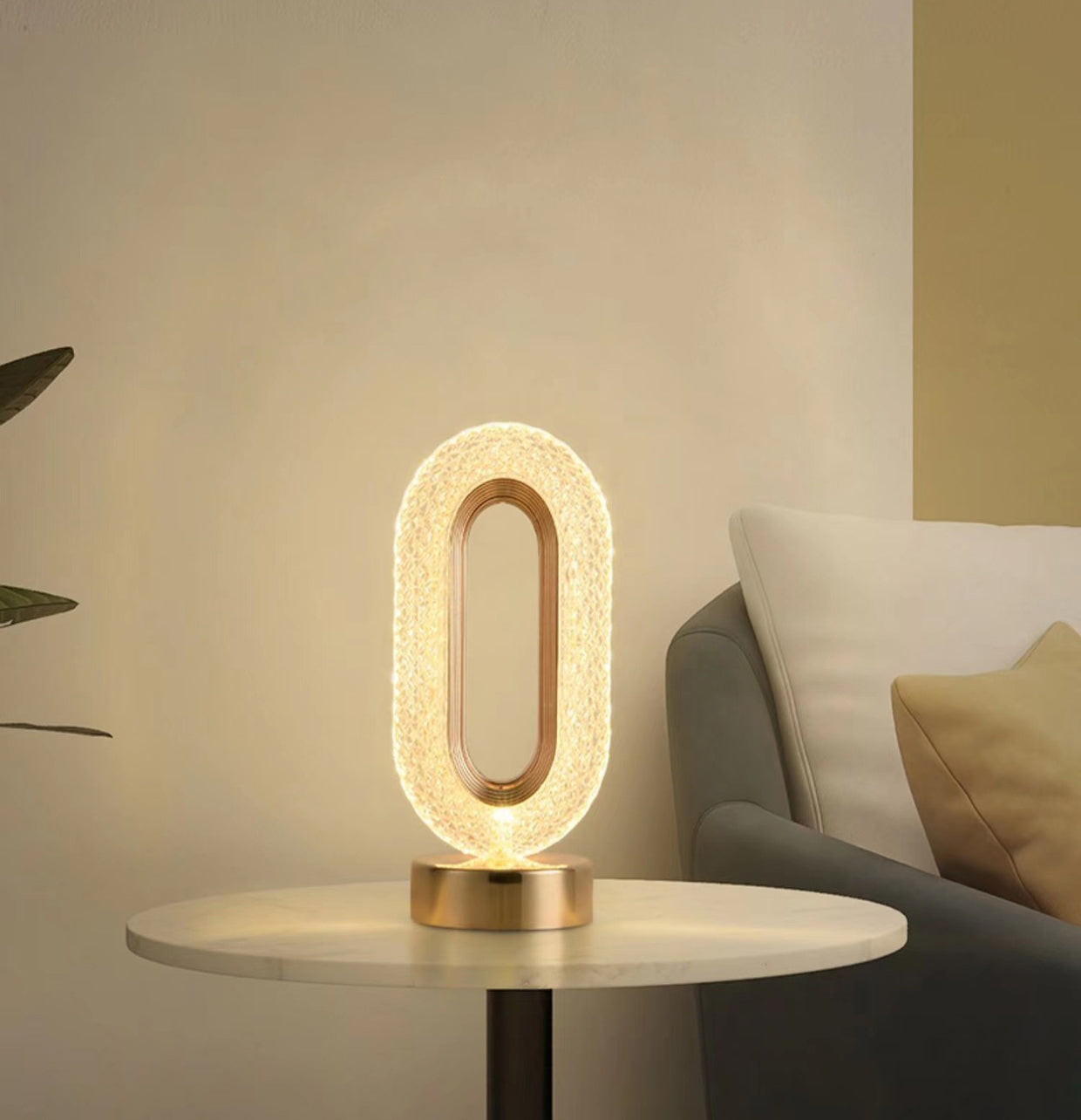 BAN Candace Oval Luxury Crystal Nordic LED table lamp