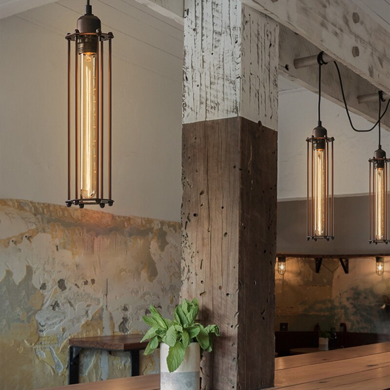 LYF Vintage Pendant Lamp Iron Loft Industrial Handing Lamp