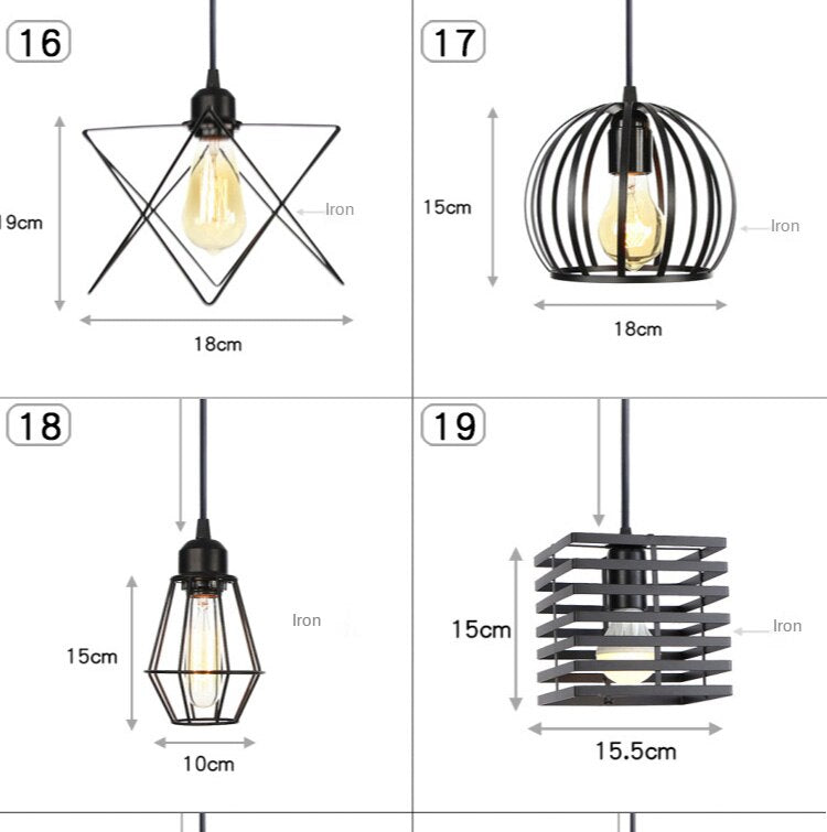 LYF 20-styles Daire Modern industrial style American retro country Pendant Lamp
