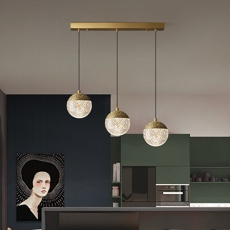 Lyf Round Ball Crystal Pendant Light