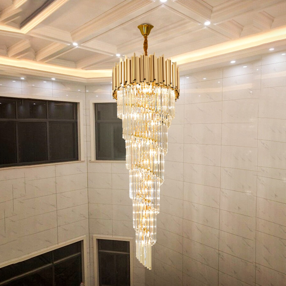 Ylk Long Crystal Chandelier Lamp