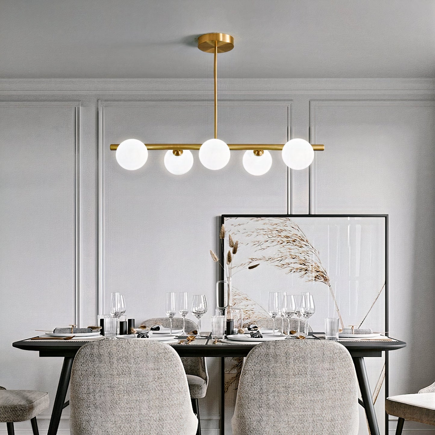 Oud Bethan Modern Glass Ball Chandelier