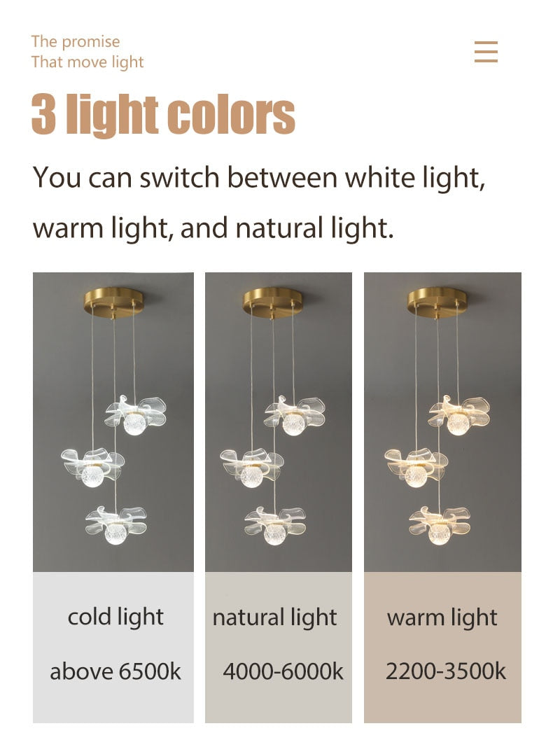 Lyf Dorian Butterfly Pendant Light