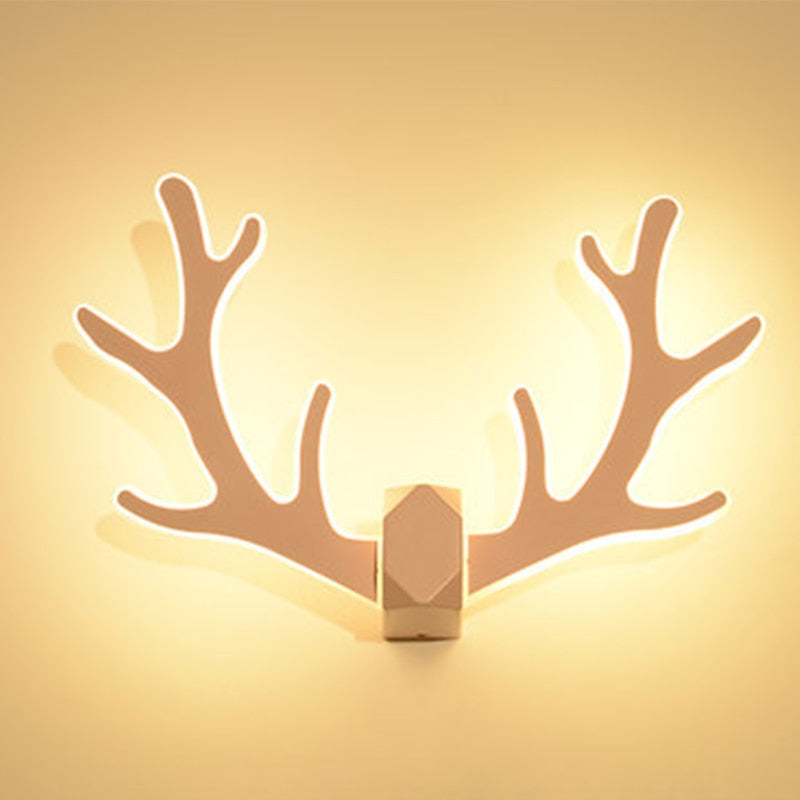 IIS Nordic Antler wall lamp LED bedside bedroom light macarons wall sconce