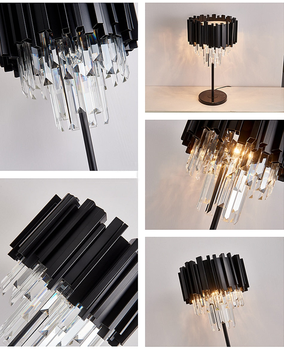 Ylk Ansel Crystal Art Deco Lamp