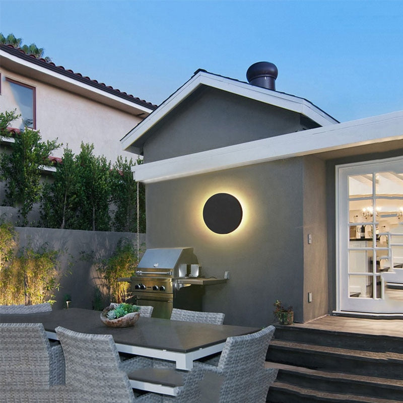 IIS Round/Square Modern IP65 Waterproof outdoor LED wall lamp