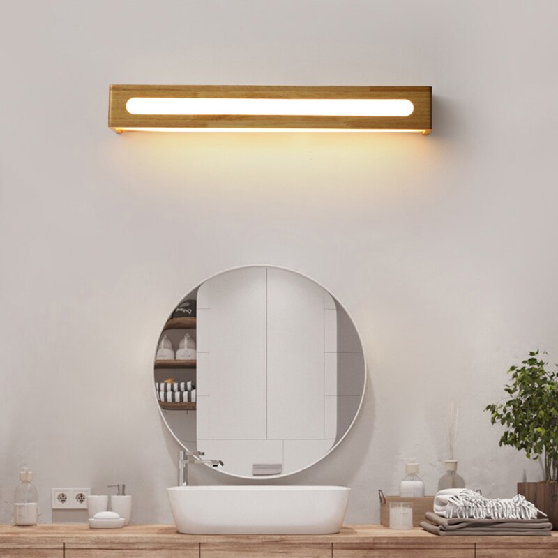 BAN Modern LED Nordic Mirror light wood Acrylic sconces
