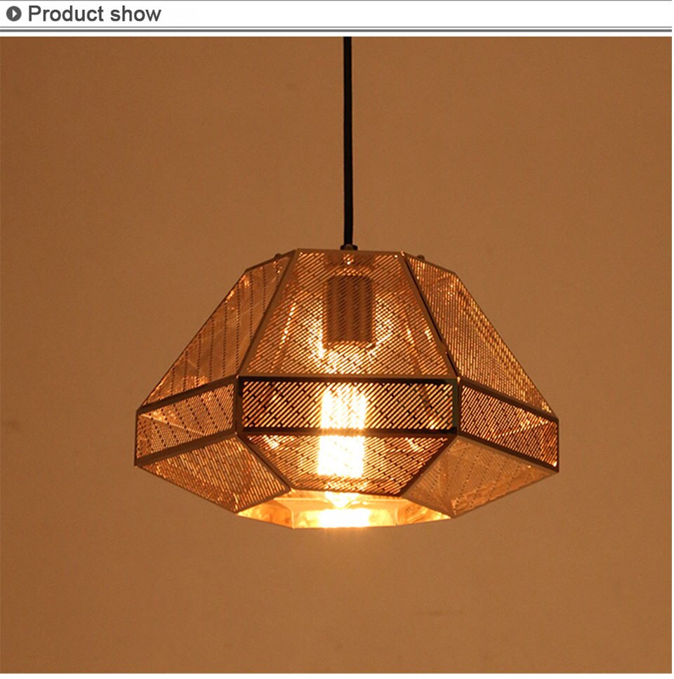 IIS Postmodern Loft LED Drop light Pyramid Pendant Lamp Minimalist Diamond shape