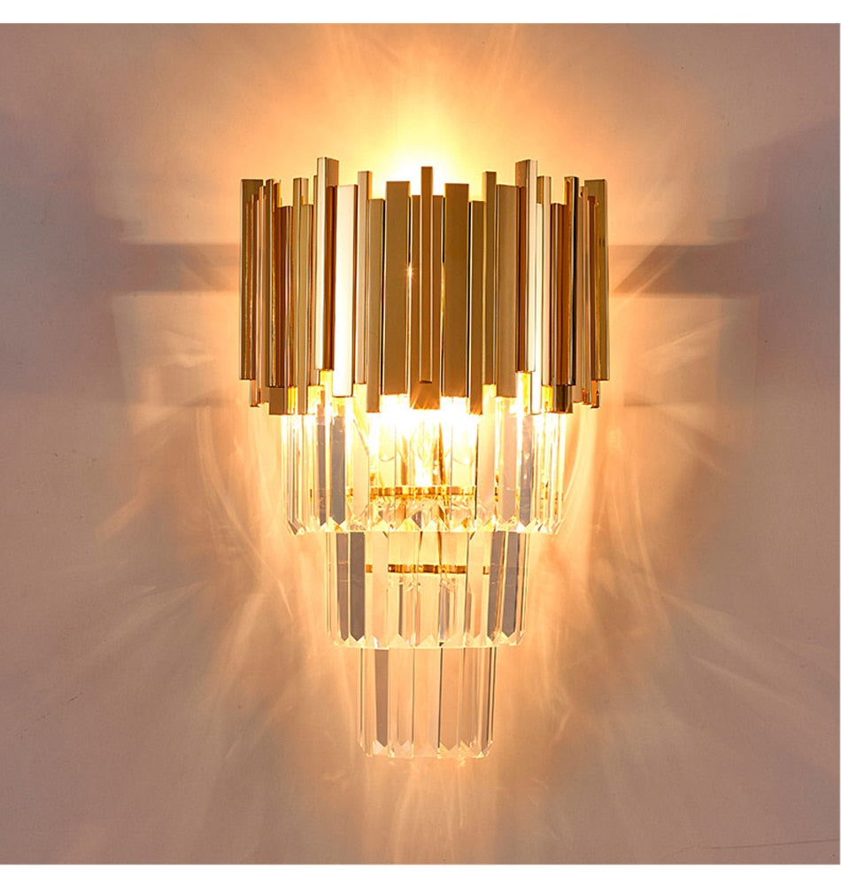 Ylk Baron Gold Wall Sconce Light