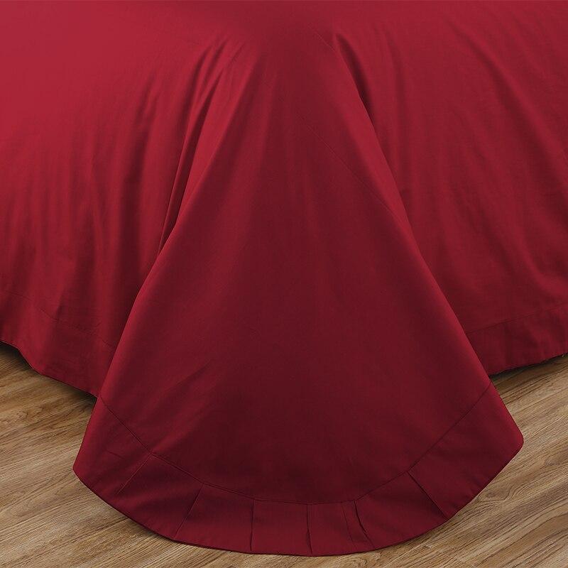 Murlen Luxury Red Satin Cotton  Royal Duvet Cover Set - Nordic Side - Bedding, Cotton, Luxury, Moonir, Red, Royal, Satin, set