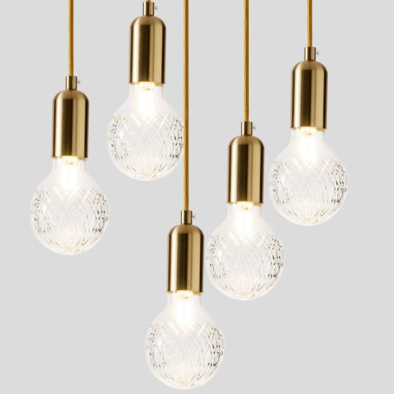 IIS Modern Pendant Light Single bulb Arts Decoration lighting Gold Suspension