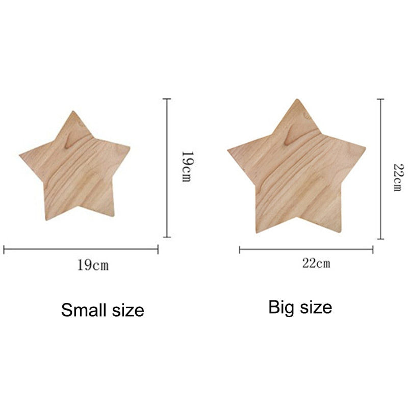 IIS Star Shape Modern Creative Wall Lamps Solid Wood light