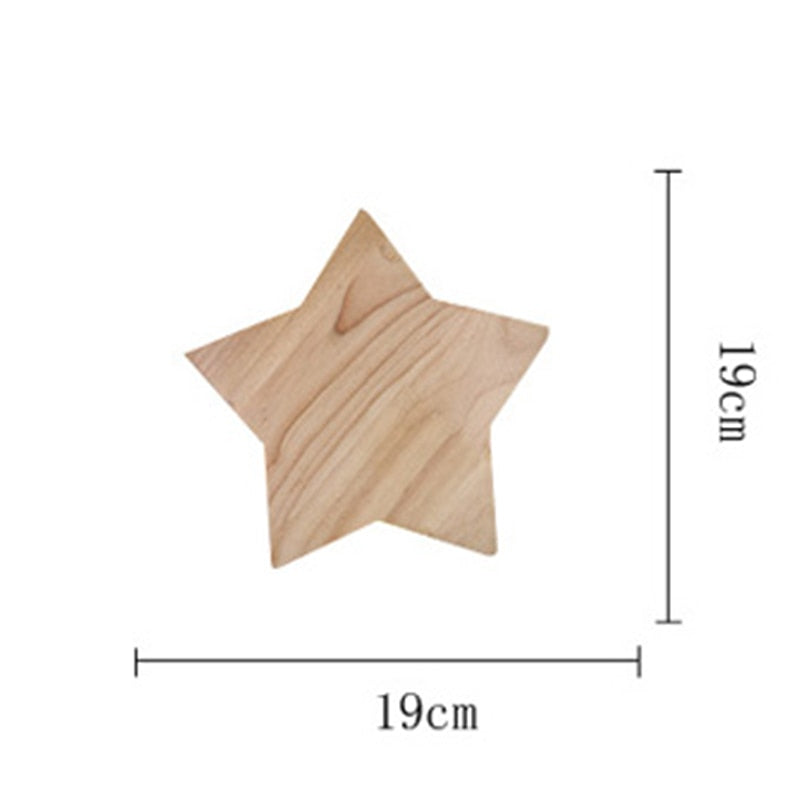 IIS Star Shape Modern Creative Wall Lamps Solid Wood light