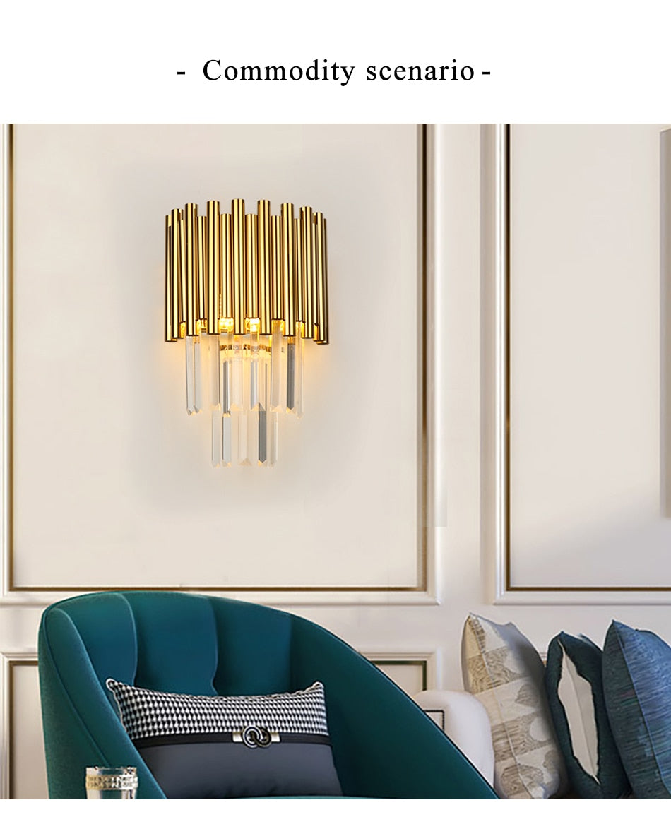 Ylk Daire Gold Wall Sconce