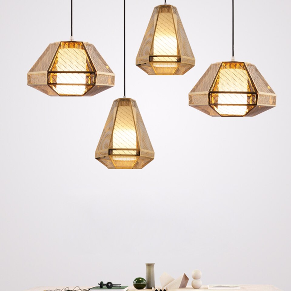 IIS Postmodern Loft LED Drop light Pyramid Pendant Lamp Minimalist Diamond shape