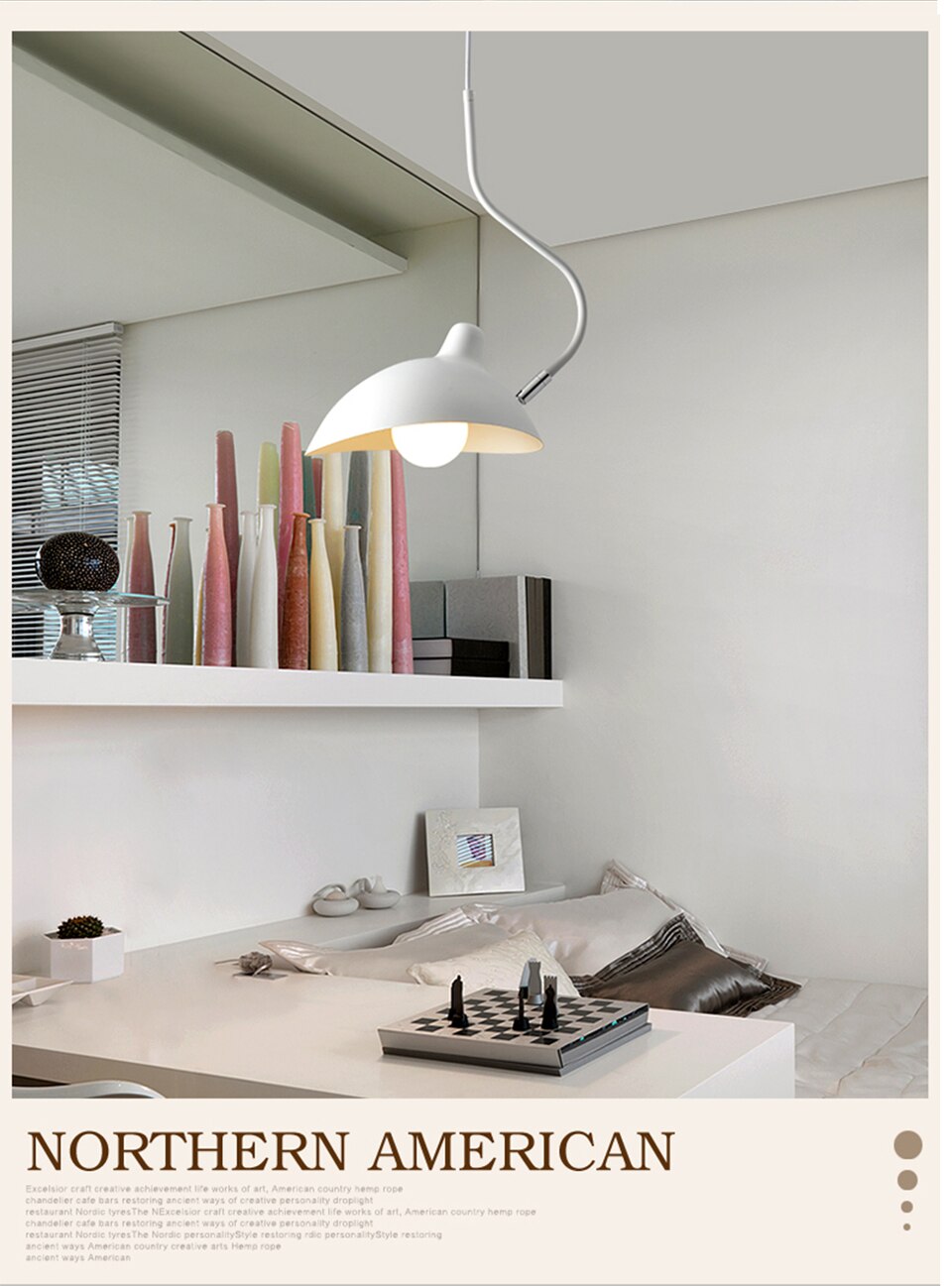 IIS Nordic Replica Designer Serge Pendant Lamp Rotating Iron Lampshade