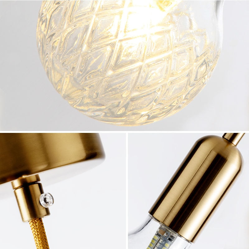 IIS Modern Pendant Light Single bulb Arts Decoration lighting Gold Suspension