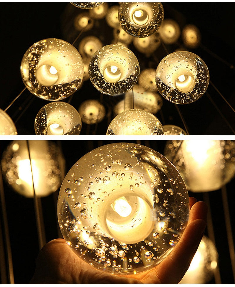 Ylk Luxury Bubble Crystal Chandelier
