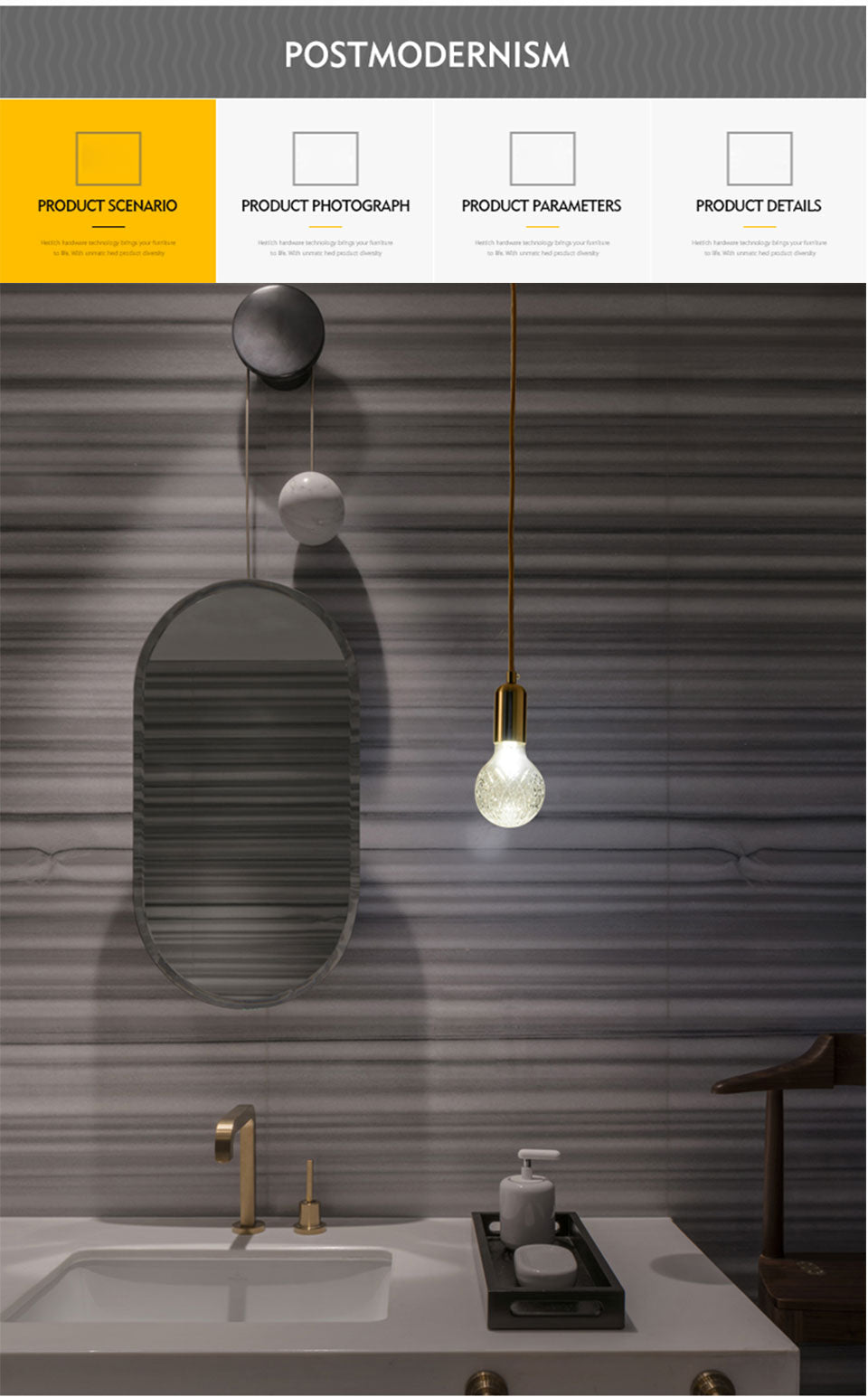 IIS Modern Pendant Light Single bulb Arts Decoration lighting Gold Suspension