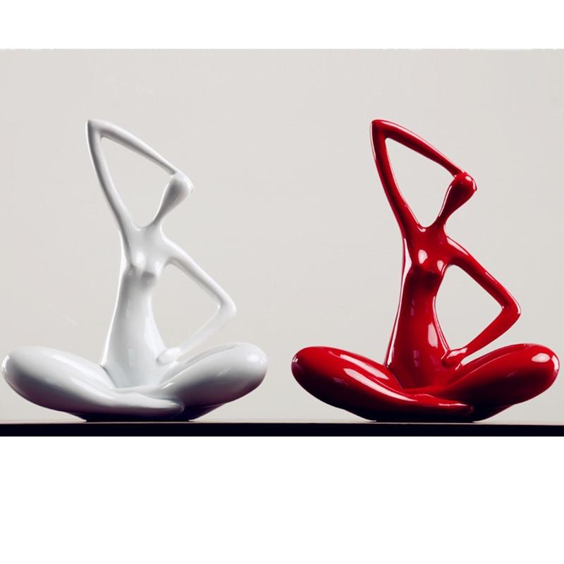 Abstract Artisan-Made Yoga Pose Statue