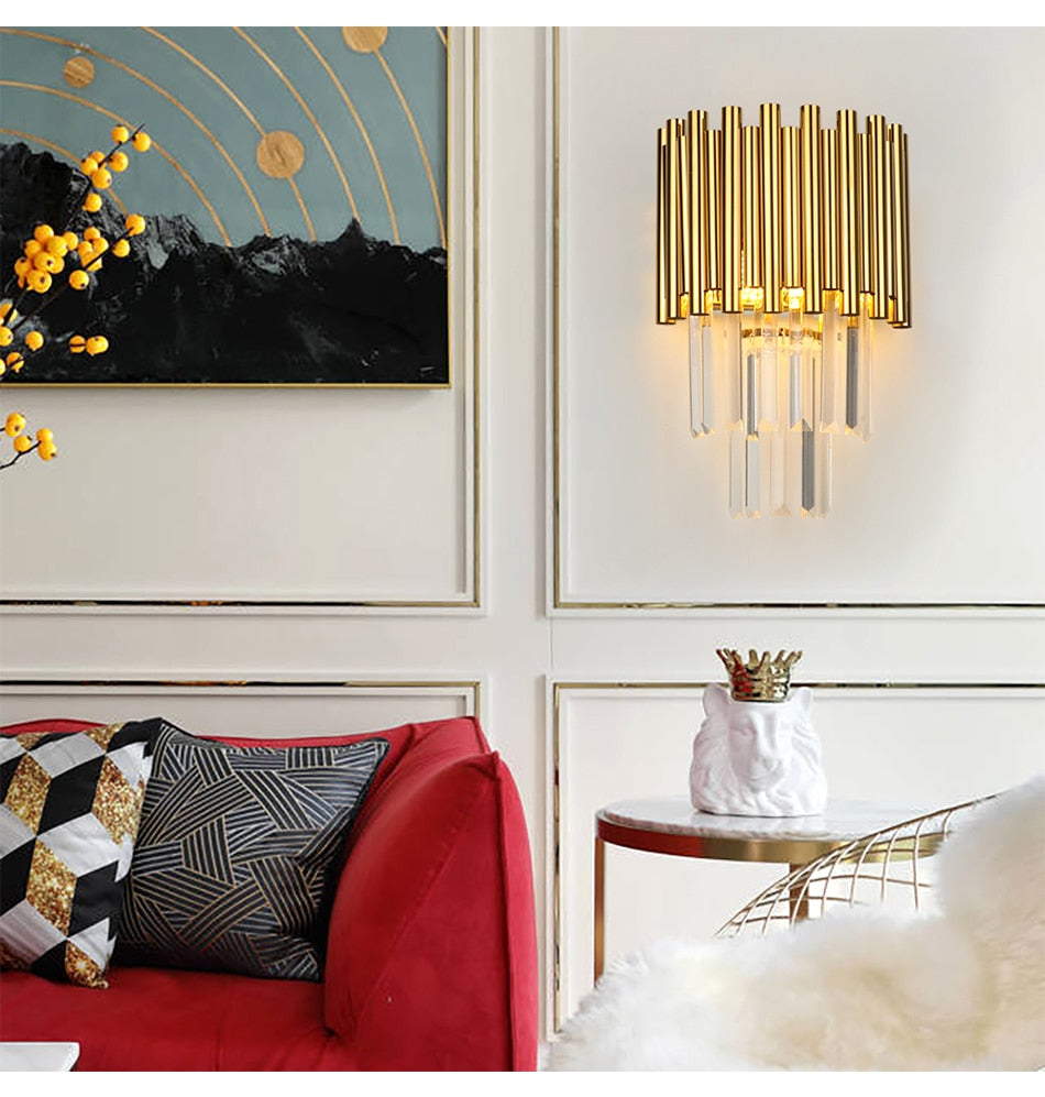 Ylk Daire Gold Wall Sconce