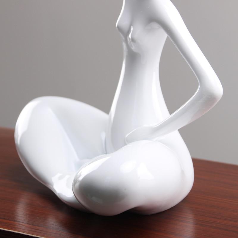 Abstract Artisan-Made Yoga Pose Statue