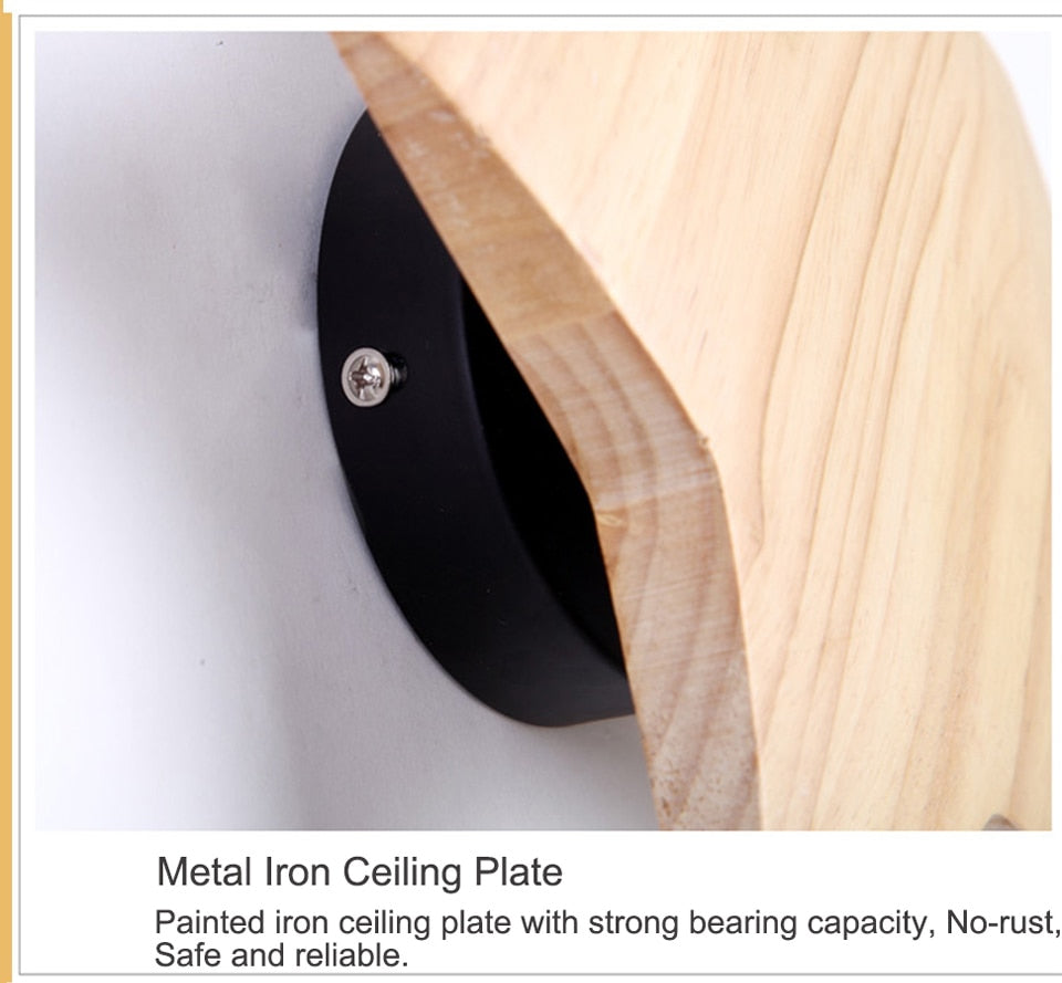 IIS Star Shape Modern Creative Wall Lamps Solid Wood light