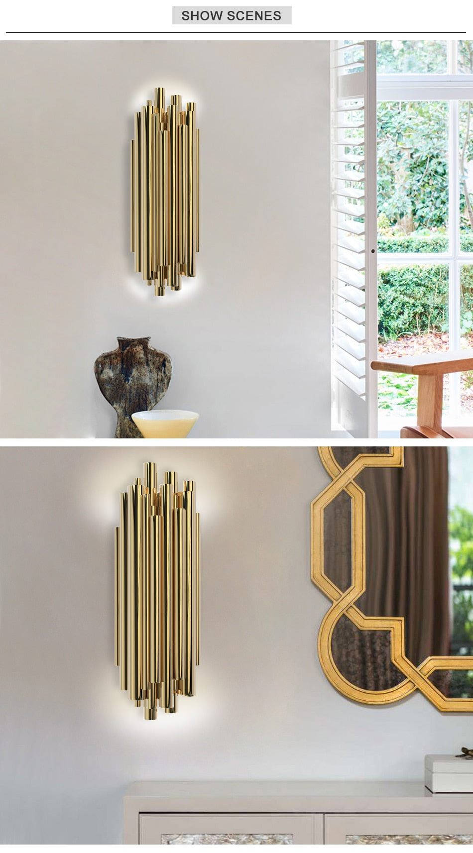Ylk Melis Gold Wall Sconce