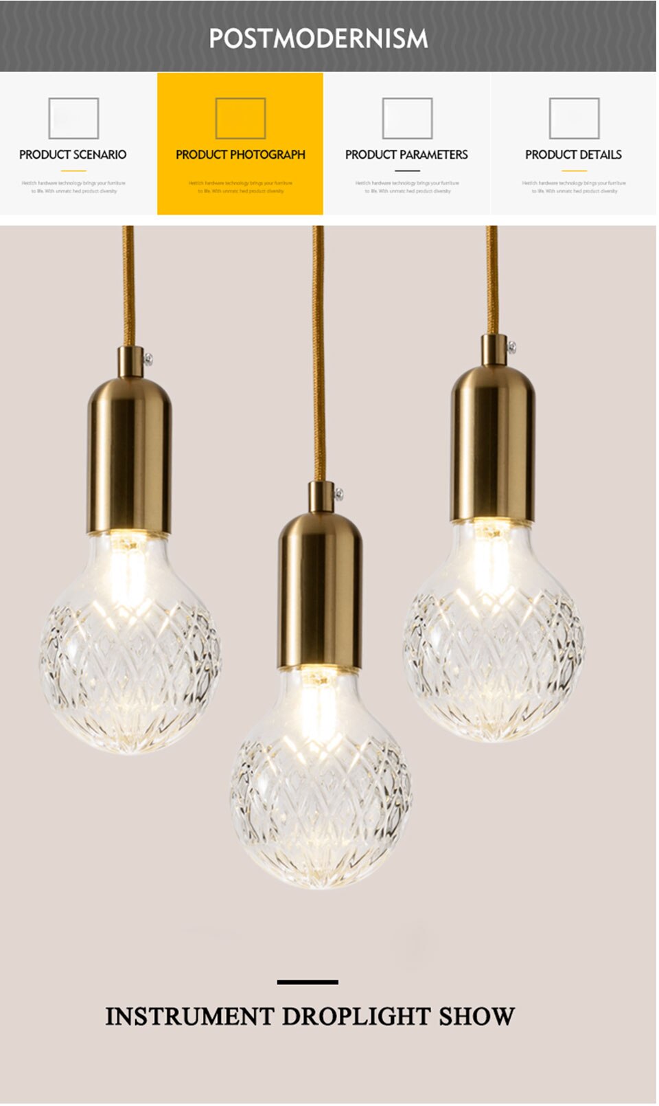 IIS Modern Pendant Light Single bulb Arts Decoration lighting Gold Suspension