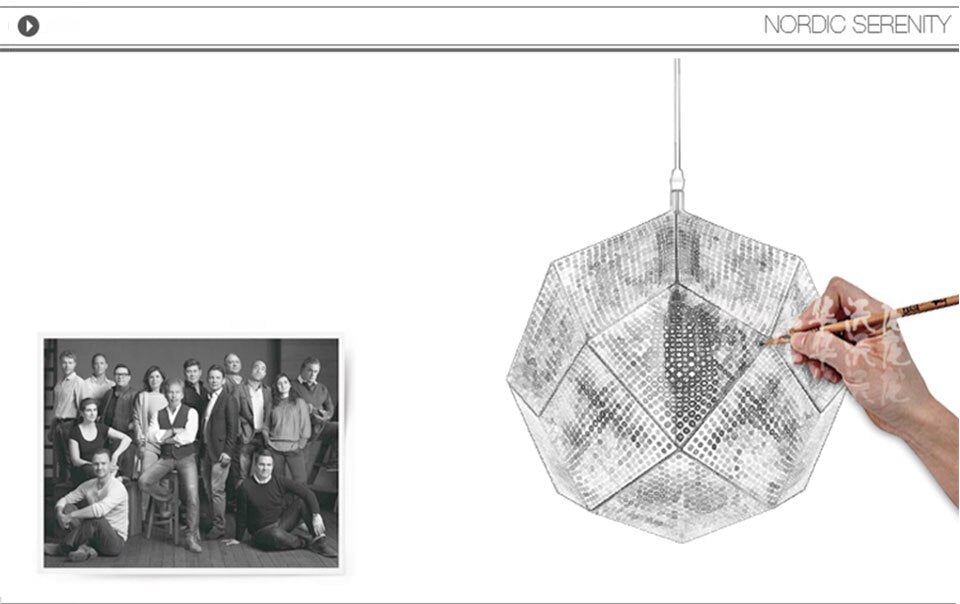 IIS Modern Industrial Plating Ball Pendant Lamp Gold/Silver Stainless Steel Art Geometry Net Lighting