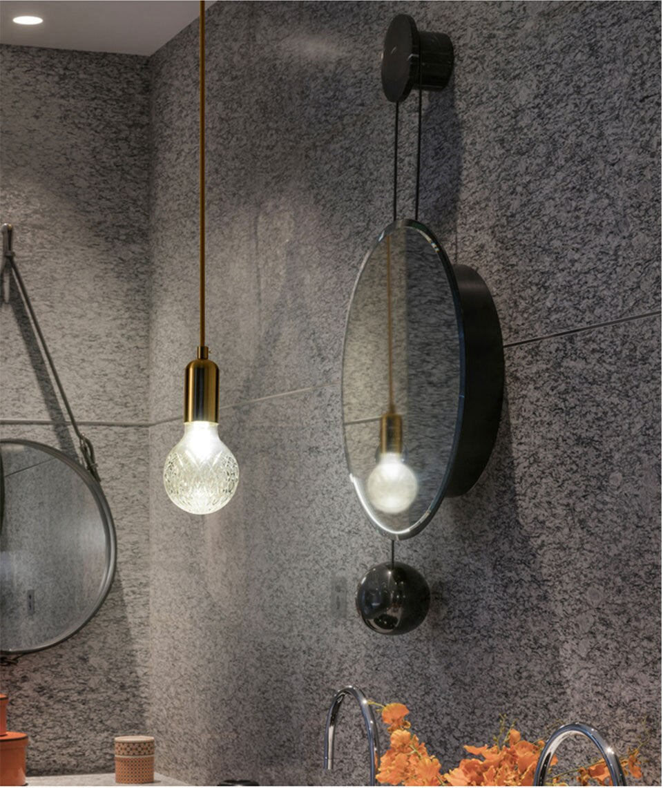 IIS Modern Pendant Light Single bulb Arts Decoration lighting Gold Suspension