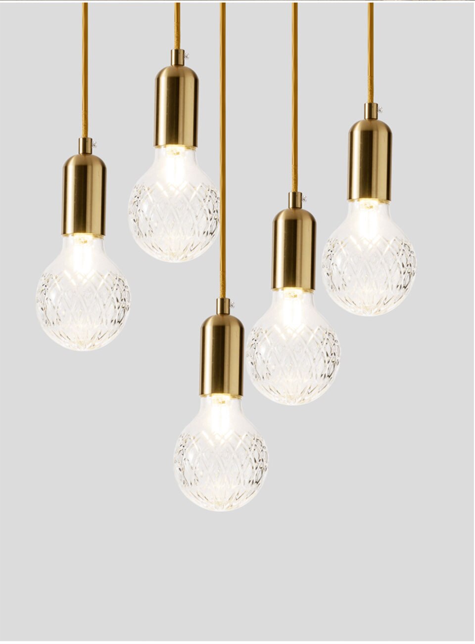 IIS Modern Pendant Light Single bulb Arts Decoration lighting Gold Suspension