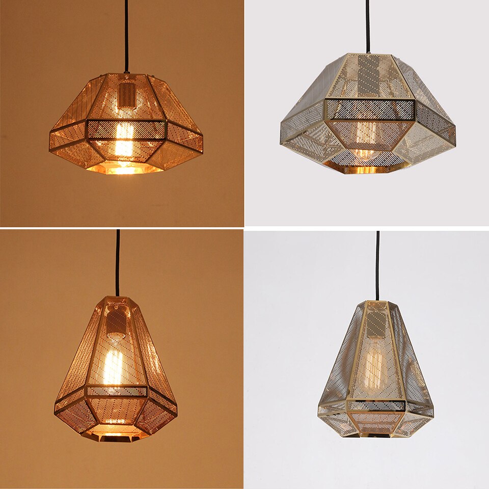 IIS Postmodern Loft LED Drop light Pyramid Pendant Lamp Minimalist Diamond shape