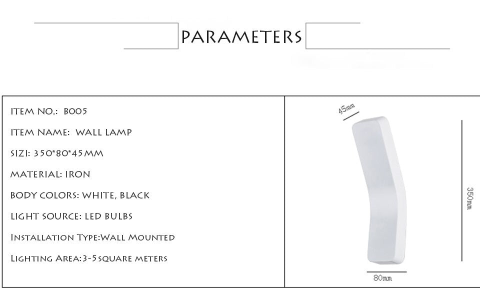 IIS Modern Brief Strength Led Wall light Mounted
