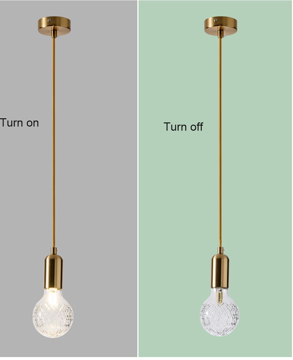 IIS Modern Pendant Light Single bulb Arts Decoration lighting Gold Suspension
