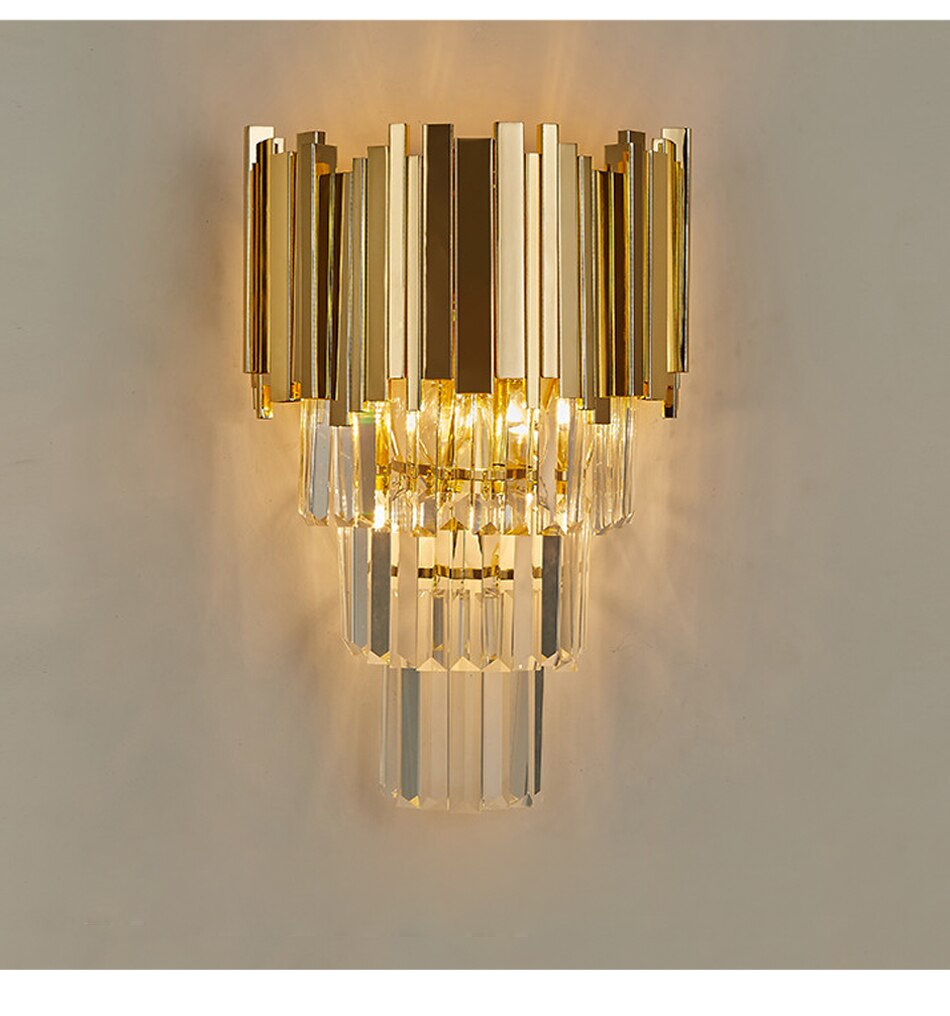Ylk Baron Gold Wall Sconce Light