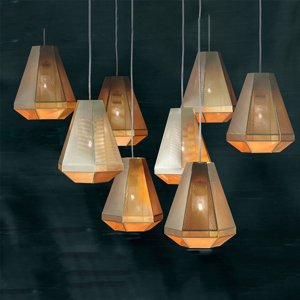 IIS Postmodern Loft LED Drop light Pyramid Pendant Lamp Minimalist Diamond shape