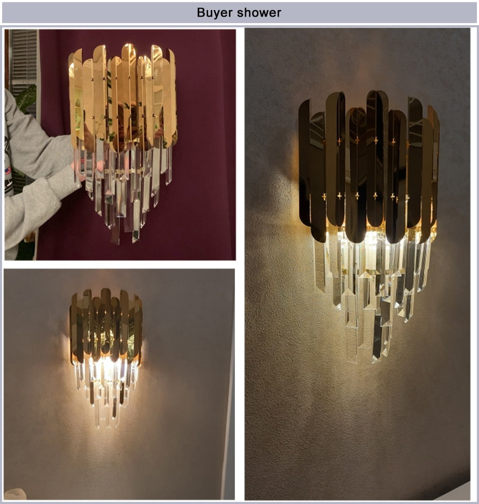 Ylk Modern Luxury Crystal Wall Light