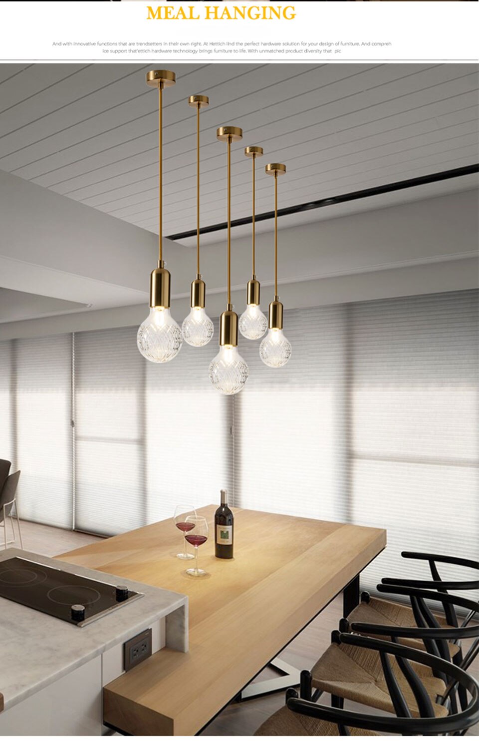 IIS Modern Pendant Light Single bulb Arts Decoration lighting Gold Suspension