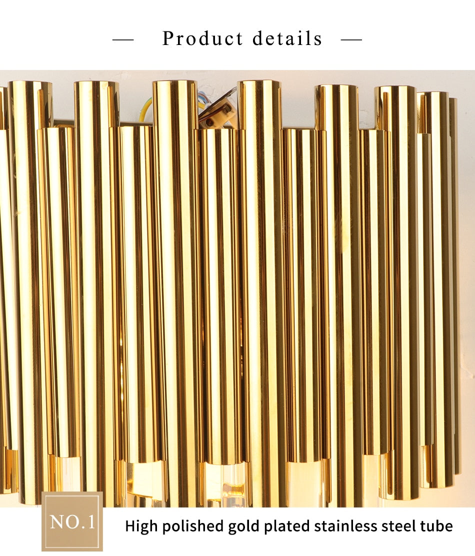 Ylk Daire Gold Wall Sconce