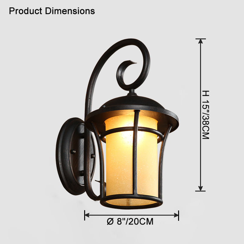 WOMO Nautical Black Outdoor Wall Light-WM9209