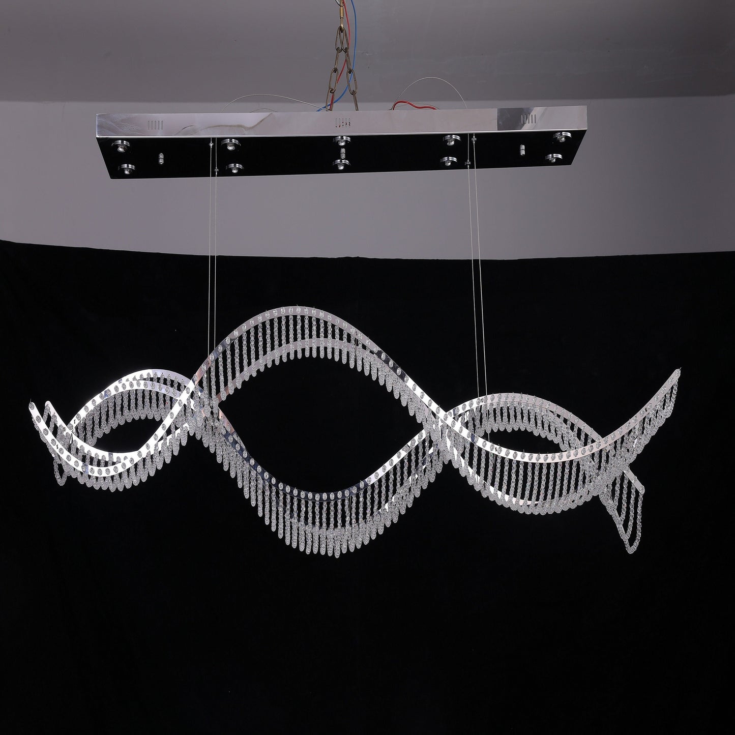 Ylk Large Wave Design Chandelier