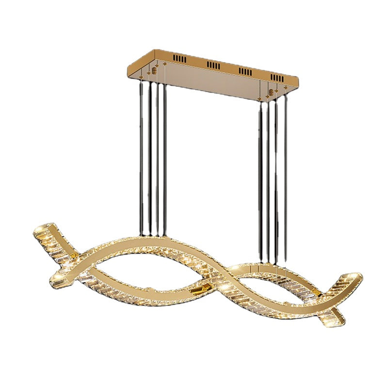 Ylk Wave Design Crystal Pendant Lamp